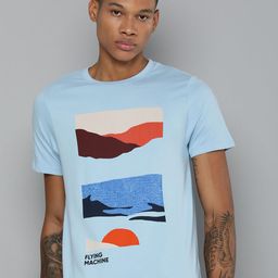 Flying Machine Pure Cotton Graphic Printed T-shirt-picture-5