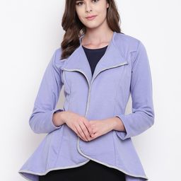 Belle Fille Women Lavender Solid Open Front Shrug-34