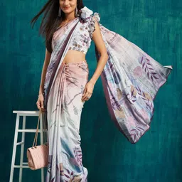 RACHNA Floral Printed Ready to Wear Saree-image-86