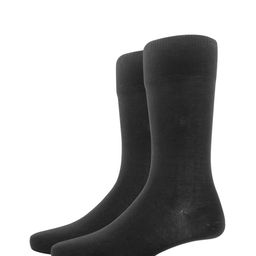 Louis Philippe Men Pack Of 2 Black Solid Calf-Length Socks-33