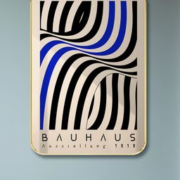 SAF Brown & Blue Abstract Wooden Painting Wall Art-picture-18