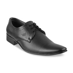 WALKWAY by Metro Men Black Textured Formal Derbys-image-59