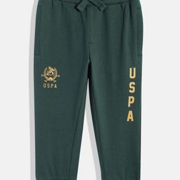 U.S. Polo Assn. Kids Boys Brand Logo Printed Pure Cotton Joggers-picture-38