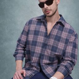 The Roadster Life Co. Pure Cotton Tartan Checks Opaque Relaxed Fit Casual Shirt-image-82