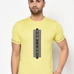 Duke Men Yellow Printed Round Neck T-shirt-image-40