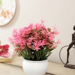 House Of Accessories Pink & Green Artificial Flower Plant-image-87