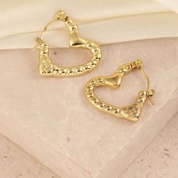 DressBerry Heart Shaped Mini Hoop Earrings-image-53