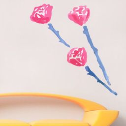rawpockets Blue & Pink Rose & Blue Stem PVC Vinyl Wall Stickers-picture-40