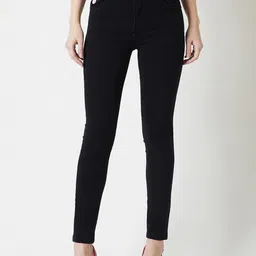 Miss Chase Women Black Slim Fit High-Rise Clean Look Stretchable Jeans-image-77