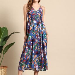 Mast & Harbour Printed Empire Dress-image-67