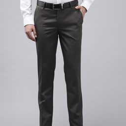 Arrow Men Self Design Textured Hudson Tailored Tapered Fit Formal Trousers-18