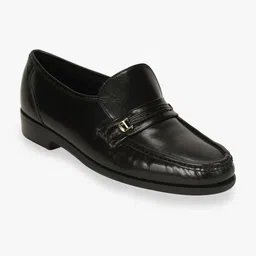 Florsheim Men Black Solid Leather Formal Loafers-image-87