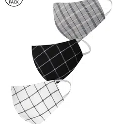 VASTRAMAY Unisex 3 Pcs Printed 3-Ply Anti-Pollution Reusable Cloth Masks-image-45
