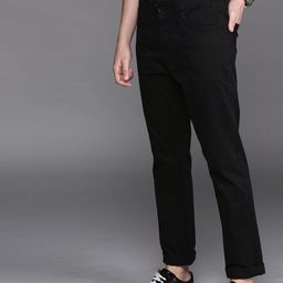 WROGN Men Black Slim Fit Solid Chinos-image-27