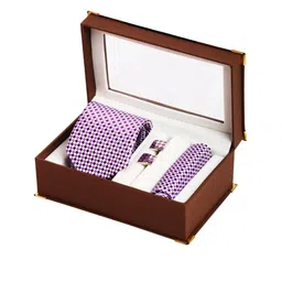 Alvaro Castagnino Men Purple & Silver-Toned Accessory Gift Set-picture-5
