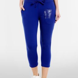 BODYACTIVE Women Blue Solid Regular Fit Capris-image-28