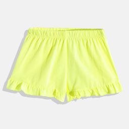 Chicco Girls Fluorescent Green Solid Shorts-image-90