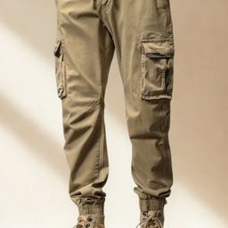 L'monte Men Mid-Rise Slim-Fit Cargo Joggers-image-80