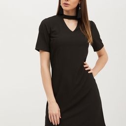 Harpa Women Black Solid Sheath Dress-image-34