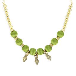 AKSHARA Girls Gold-Toned & Green Alloy Gold-Plated Handcrafted Necklace-picture-20