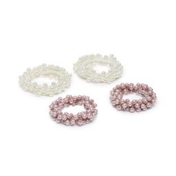 LAIDA Women Set of 4 Assorted Embellished Ponytail Holders-25