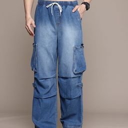 The Roadster Lifestyle Co. Men Cargo-style Relaxed Fit Medium Fade Jeans-image-21