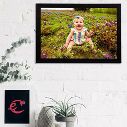 eCraftIndia Green & Pink Cute Baby Satin Matt Texture Framed UV Wall Art Painting-image-69