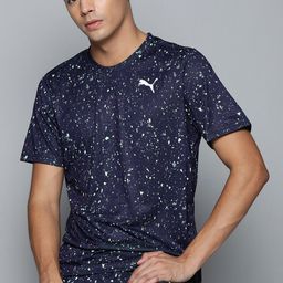 Puma Men Blue & Grey Printed Training or Gym T-shirt-image-32