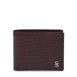 Second SKIN Men Brown Textured Two Fold Wallet-image-81
