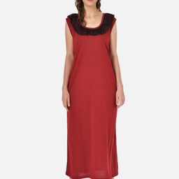 Klamotten Maroon Maxi Nightdress-picture-30