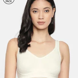 Inner Sense Pack of 2 White Organic Cotton Antimicrobial Supportive Stitch Sustainable Bras ISBC097-image-16