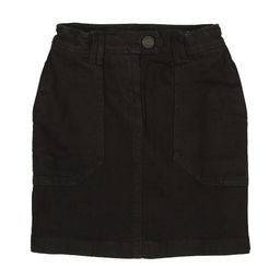 Allen Solly Junior Girls Black Solid Denim Straight Skirt-image-7