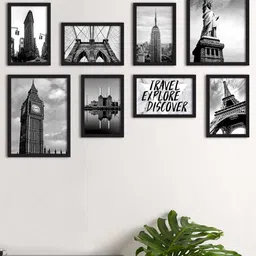 Art Street Set Of 8 Grey & Black Printed Wall Art-9