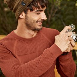 Roadster Unisex Brown Melange Solid Beanie-image-48