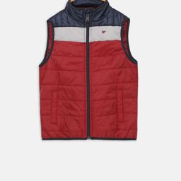 t-base Boys Red Colourblocked Lightweight Puffer Jacket-image-83