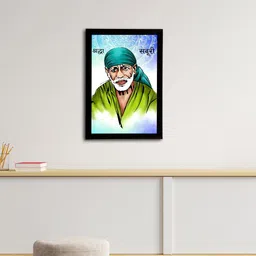 eCraftIndia Sai Baba Satin Matt Textured Frame UV Wall Art-image-31