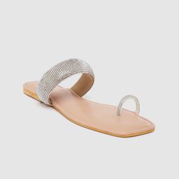 Thread Stories Women Embellished Open Toe Kolhapuri Flats-10