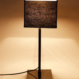 Devansh Black Solid Contemporary Handcrafted Square Table Lamp-13
