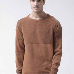 Club York Men Khaki Self Design Pullover Sweater-image-28