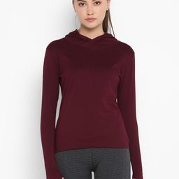 appulse Women Maroon Solid Hood T-shirt-picture-53