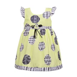 Wish Karo Girls Yellow Printed A-Line Dress-image-68