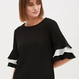 Harpa Women Black Solid Top-picture-34