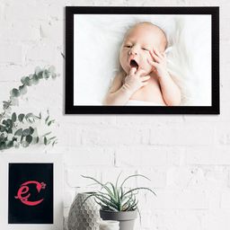 eCraftIndia White & Beige Cute Baby Satin Matt Texture UV Art Painting-image-90