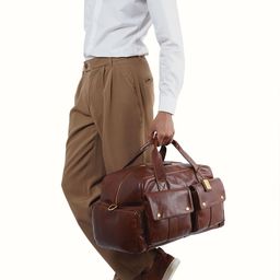 Hidesign La Plata 04 Men Leather Duffle Bag - L-picture-17