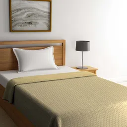 Portico New York Beige Geometric AC Room 120 GSM Single Bed Dohar-image-4