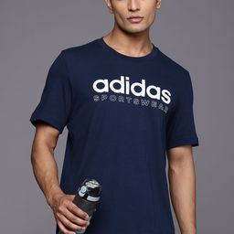 ADIDAS Linear GRFX Brand Logo Print Pure Cotton T-shirt-5
