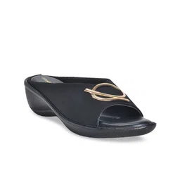 Khadims Women Black Solid Peep Toes-picture-12