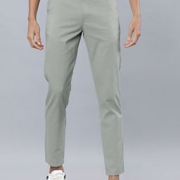 HIGHLANDER Men Green Slim Fit Solid Regular Trousers-image-72