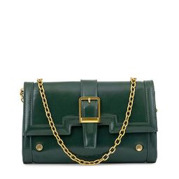 MIRAGGIO Woman Green Buckle Detail Sling Bag-32