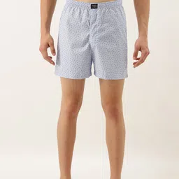 Urban Dog Men Blue Printed Pure Cotton Boxers UDBX247-picture-46
